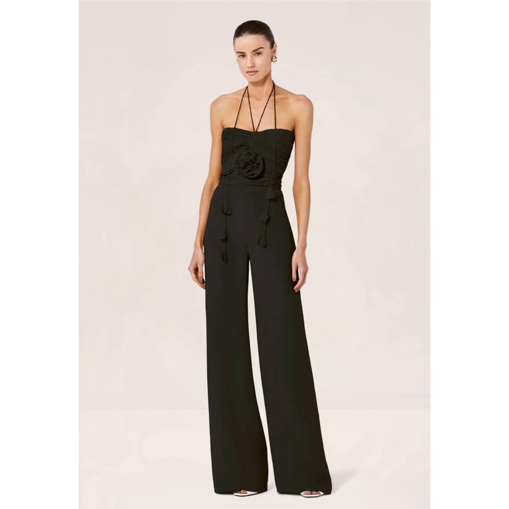 Alexis Katalia Black Jumpsuit - Flower Appliqué Jumpsuit - SIZE XS NWT
